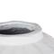 17.75" White Wide Magnesium Oxide Vase with Carved Grooves